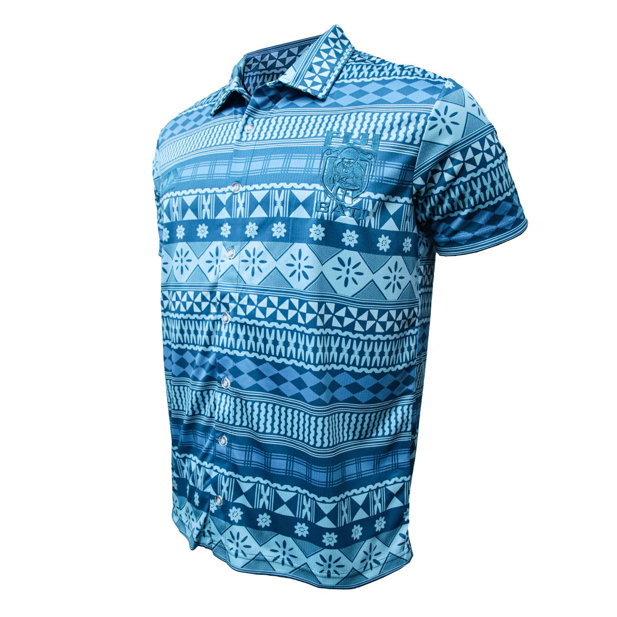 2024 Fiji Bati Rugby League Mens Button Up Polo - Image 3