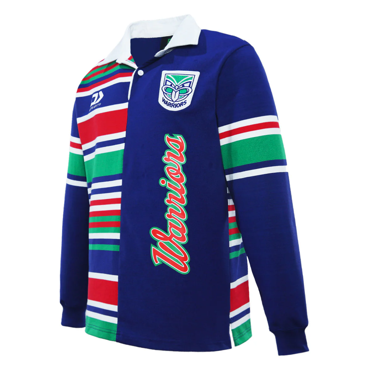 2024 New Zealand Warriors Mens Long Sleeve Traditional Polo - Image 3