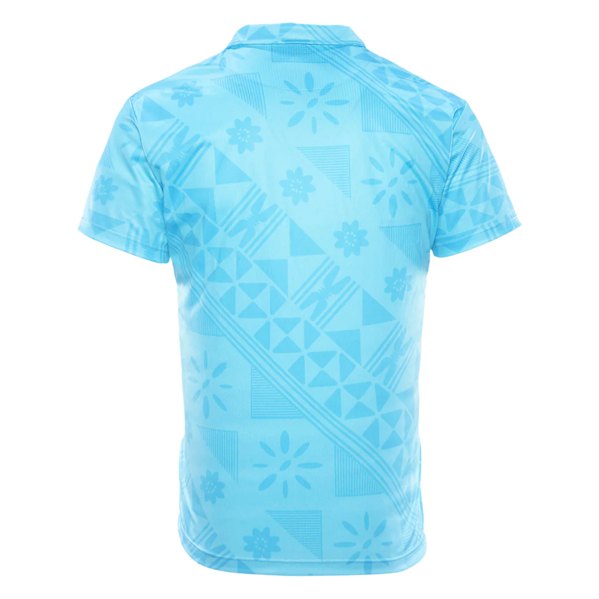 2025 Fiji Bati Mens Button Up Polo - Blue - Image 4