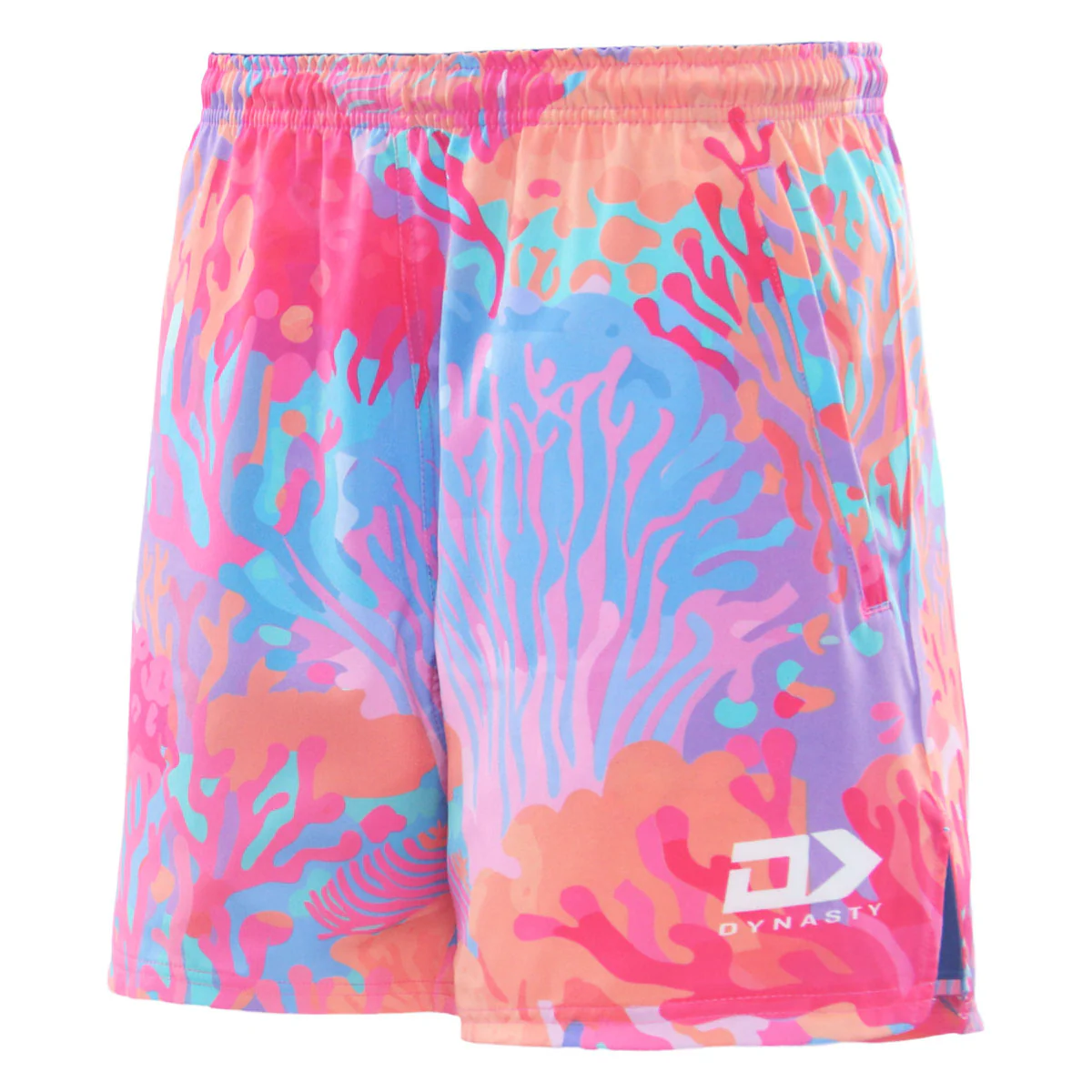 2025 Fiji Bati Mens Gym Shorts - Coral - Image 3