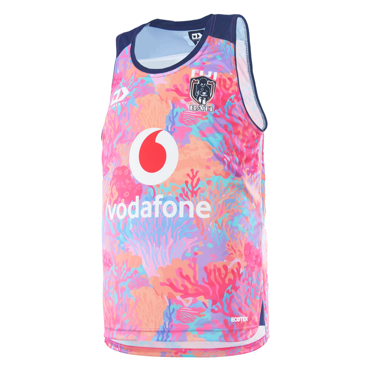 2025 Fiji Bati Mens Training Singlet - Coral - Image 3