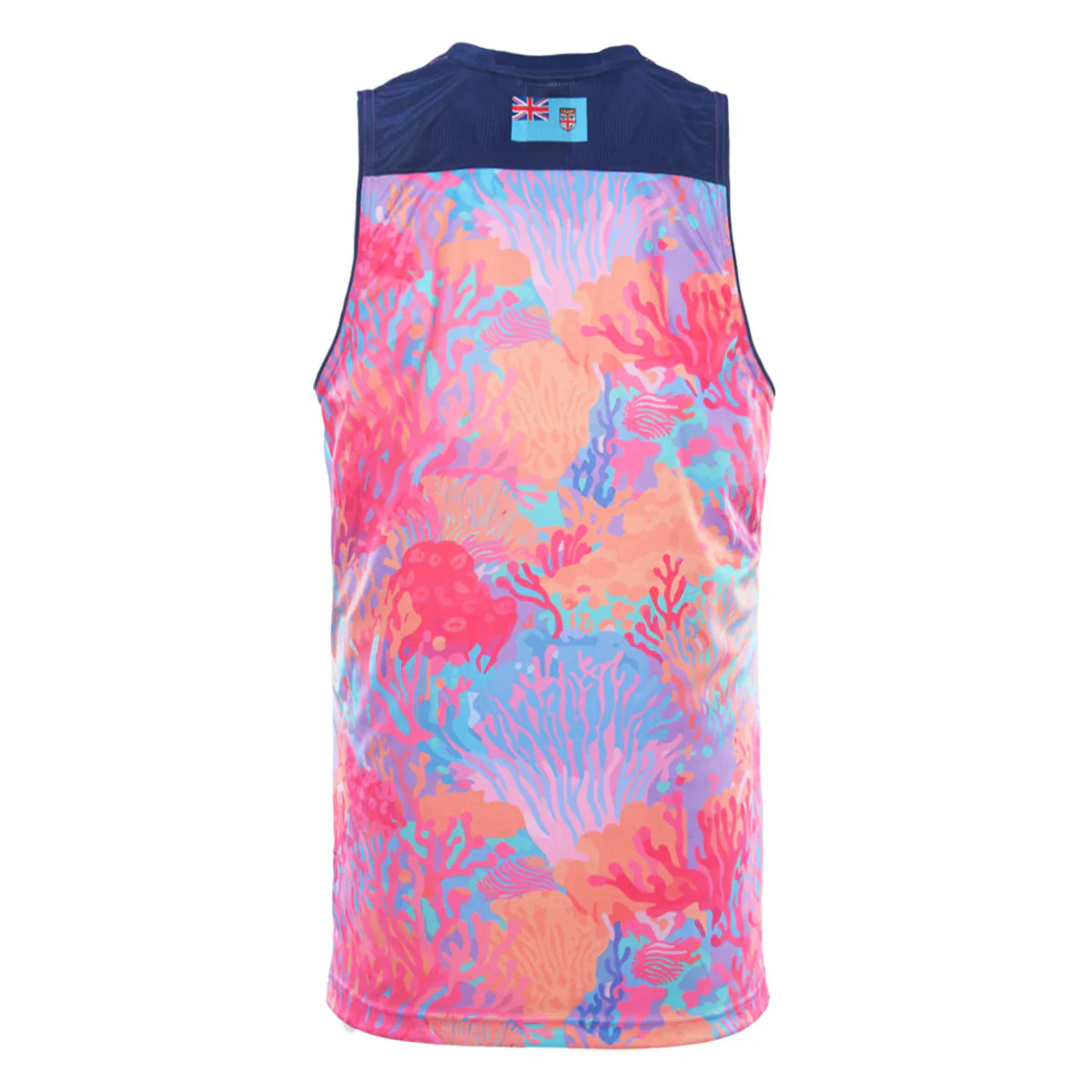 2025 Fiji Bati Mens Training Singlet - Coral - Image 4