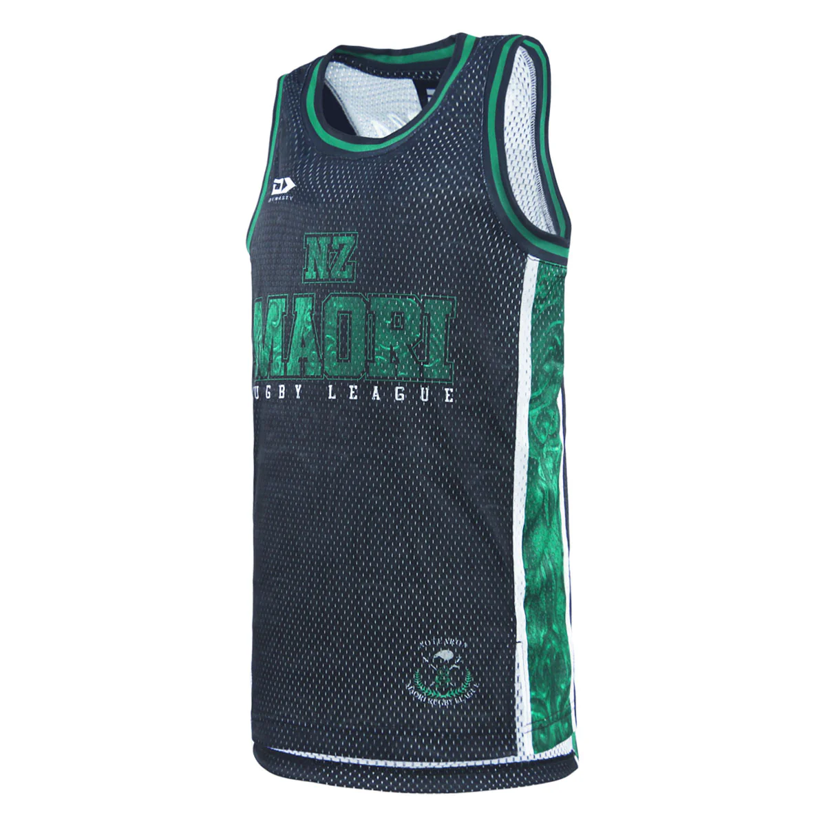 2025 New Zealand Maori Rugby League Junior Basketball Singlet - Image 2