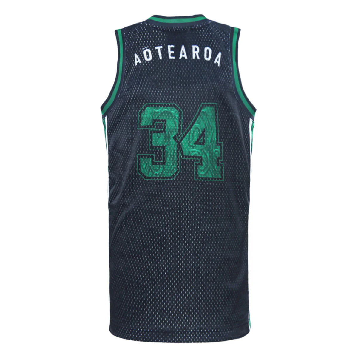 2025 New Zealand Maori Rugby League Junior Basketball Singlet - Image 3