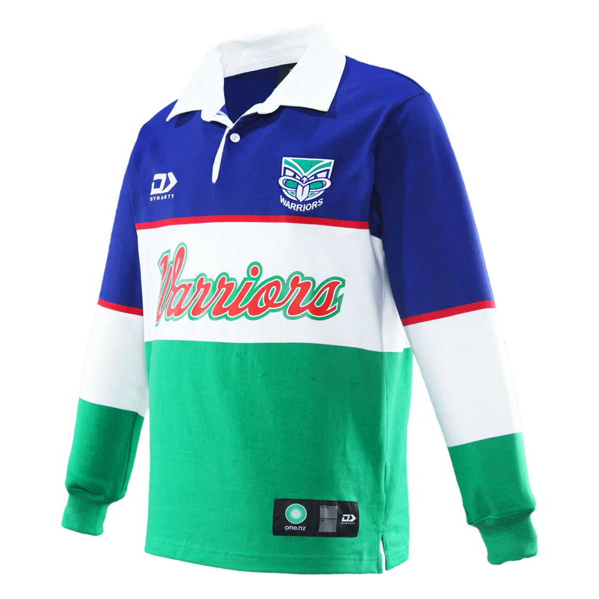New Zealand Warriors Mens Long Sleeve Traditional Polo - Image 3