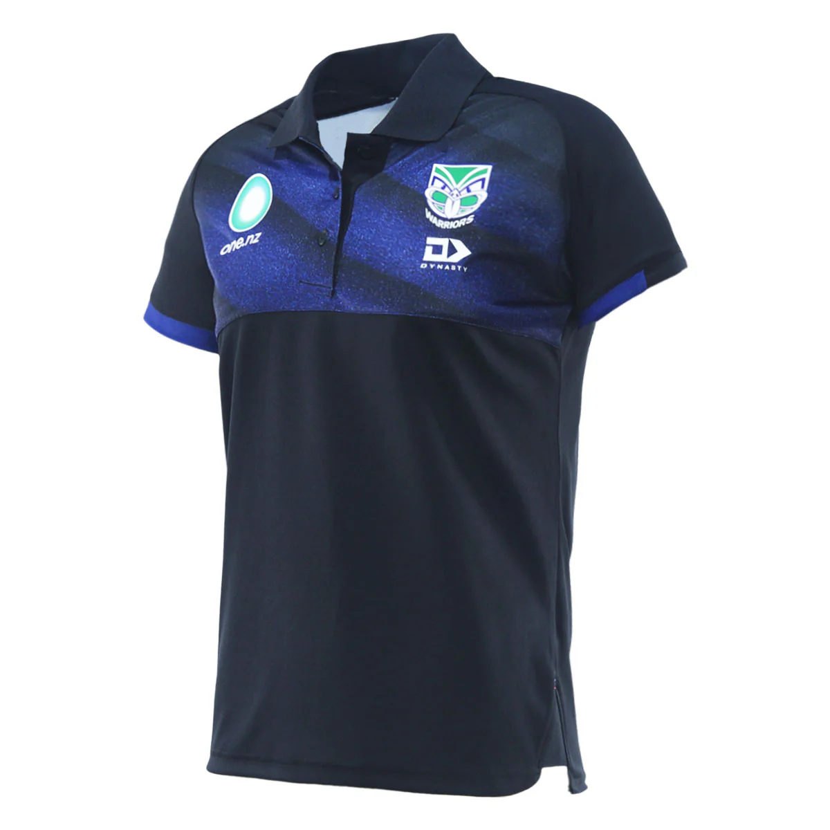 2025 New Zealand Warriors Ladies Black Sand Media Polo - Image 3
