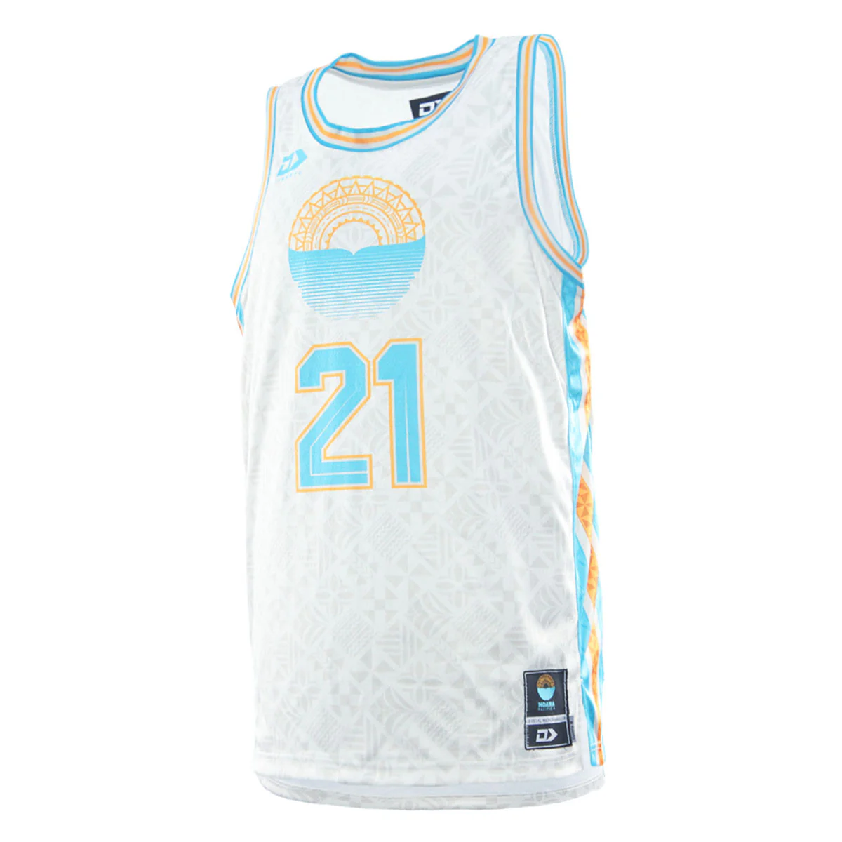 2026 Moana Pasifika Mens Basketball Singlet - Beige - Image 4