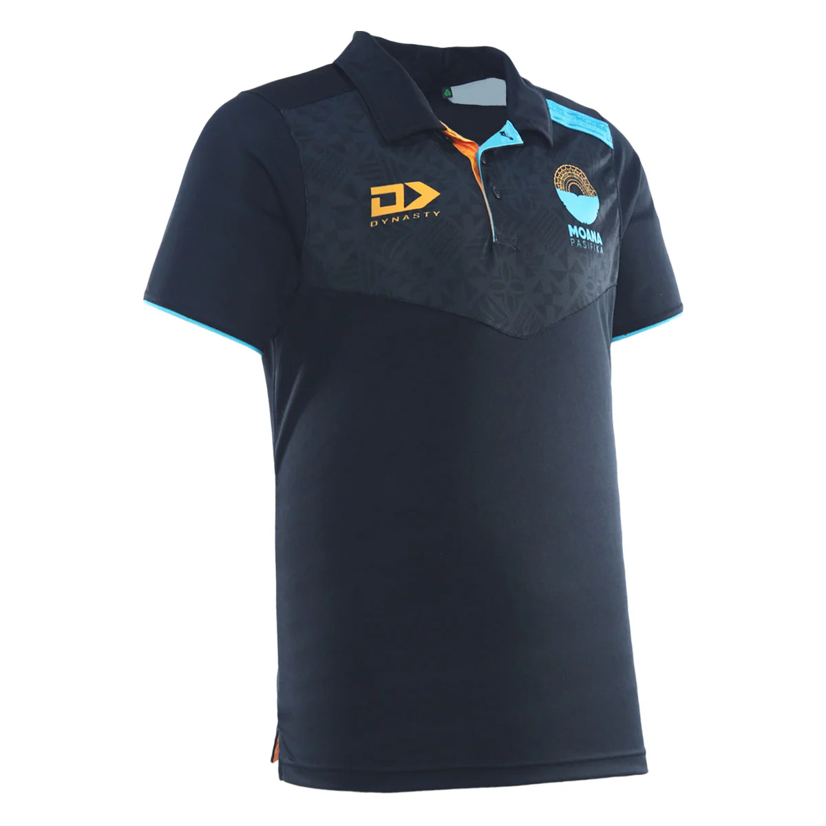2026 Moana Pasifika Mens Media Polo  - Black - Image 4