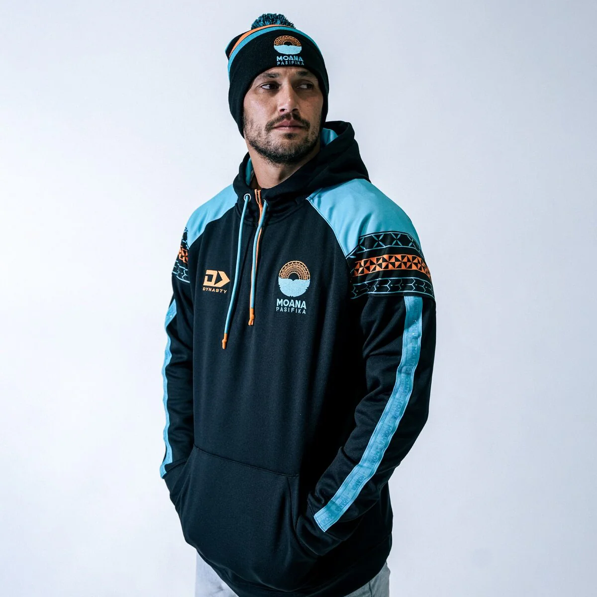 2026 Moana Pasifika Mens Performance Hoodie - Black - Image 2