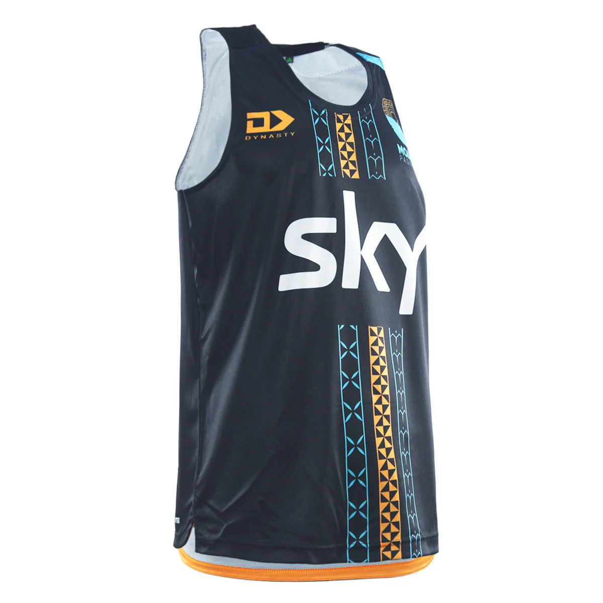 2026 Moana Pasifika Mens Training Singlet - Black - Image 2