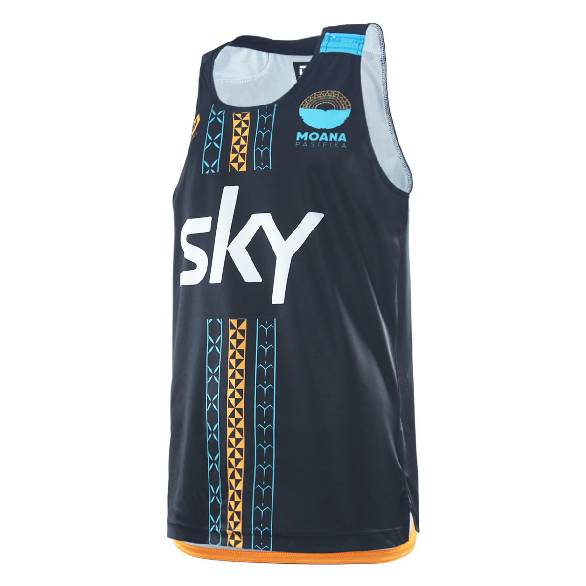 2026 Moana Pasifika Mens Training Singlet - Black - Image 4