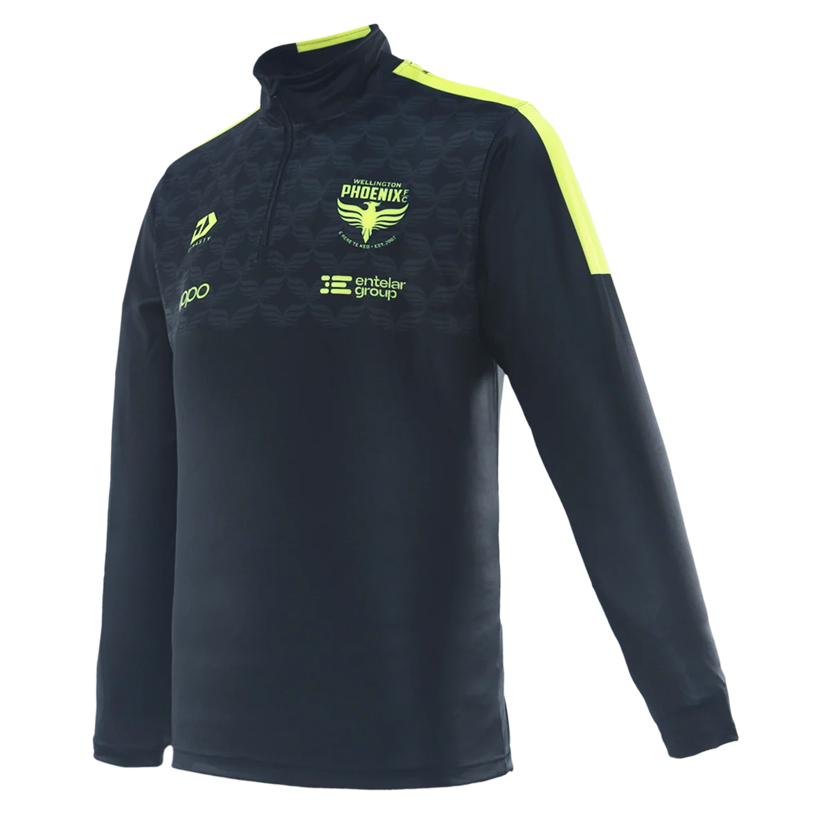 25/26 Wellington Phoenix Adults Quarter Zip Travel Long Sleeve - Black - Image 4