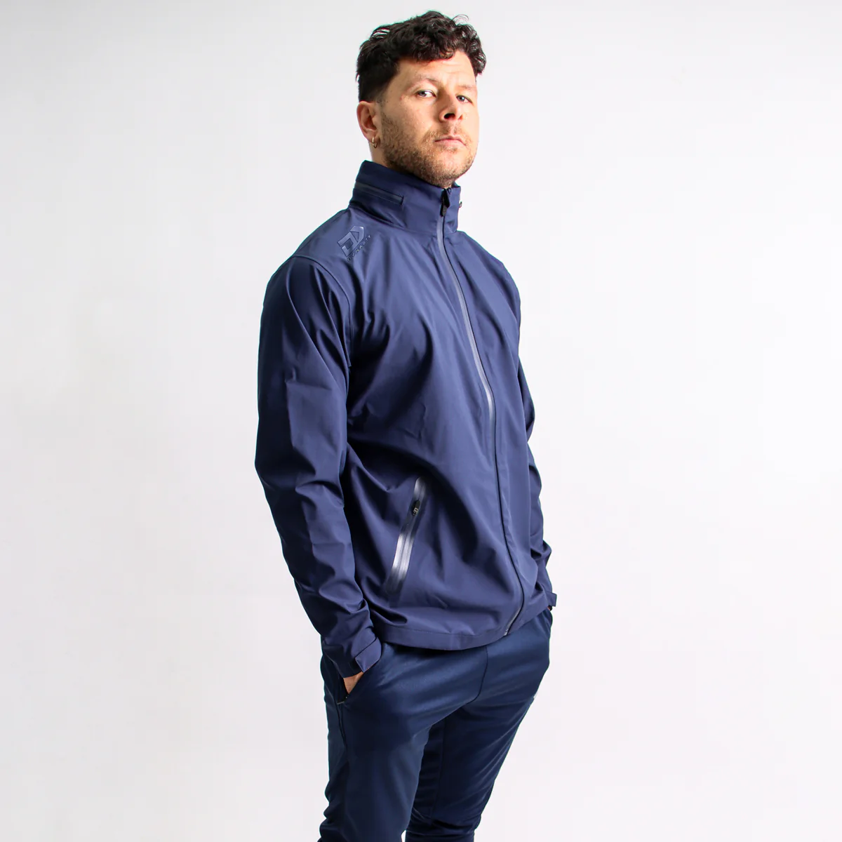 DS Mens Navy Wet Weather Jacket - Image 2
