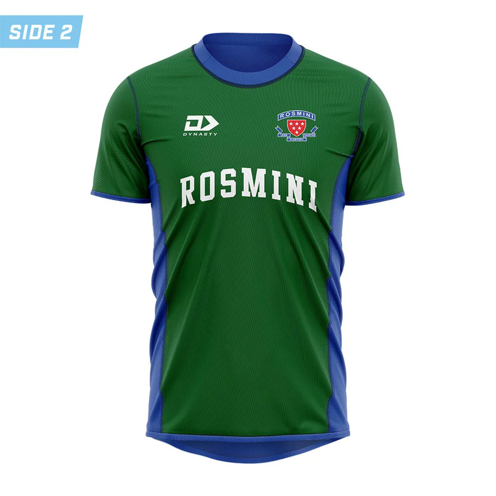Rosmini College Junior Reversible PE Tee - Green Emery - Image 3