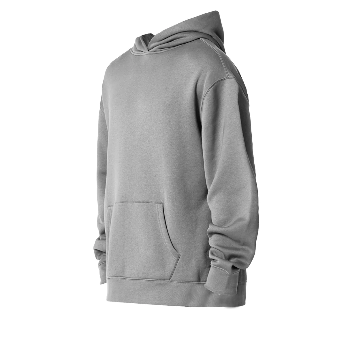DS Adult Grey Marle Pullover Fleece Hoodie - Image 2