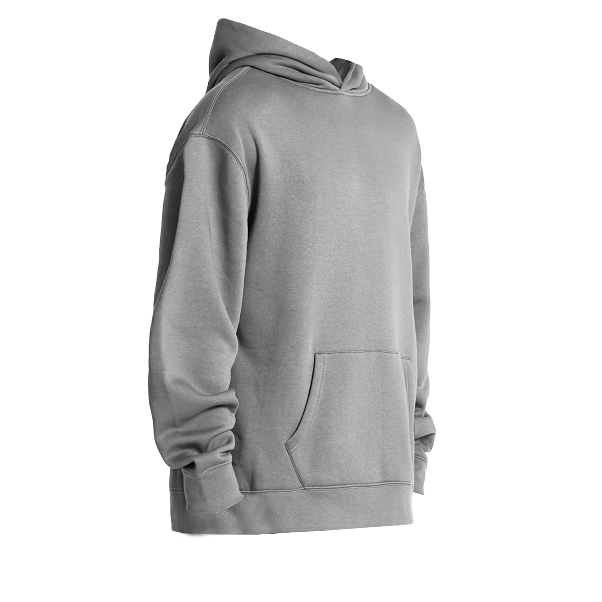 DS Adult Grey Marle Pullover Fleece Hoodie - Image 4